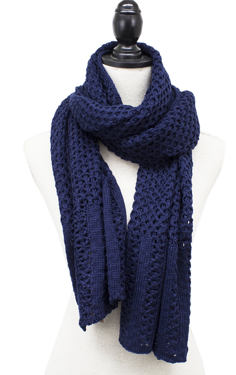 stylesilove Classic Knitted Women Solid Color Oblong Scarf
