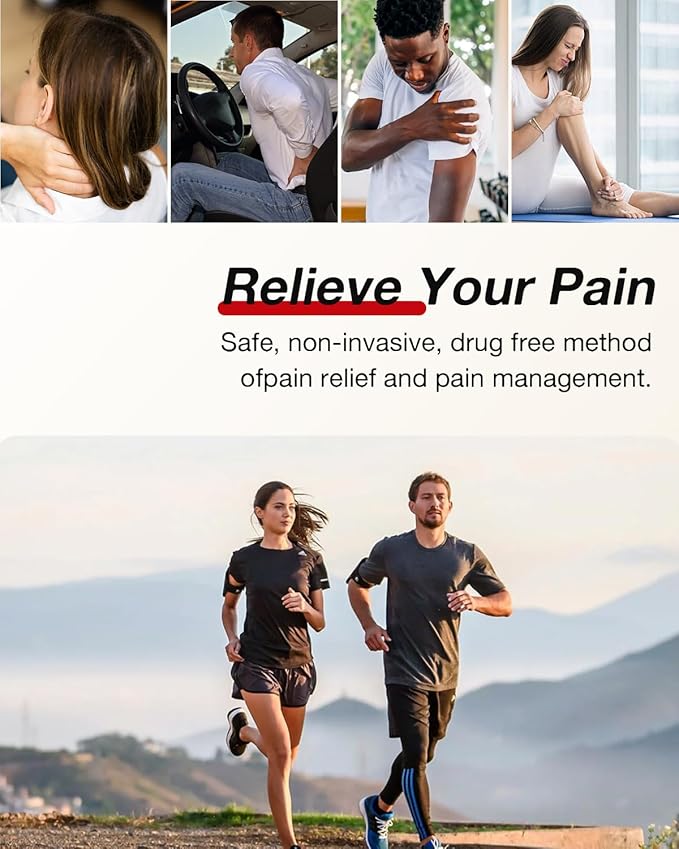 TENS Unit Muscle Stimulator for Pain Relief Therapy–Dual Channel 24 Modes TENS Machine&EMS Muscle Stimulator,Upgraded Large Screen Portable Muscle Stimulator for Back,Shoulder,& Neck Pain with 10 Pads