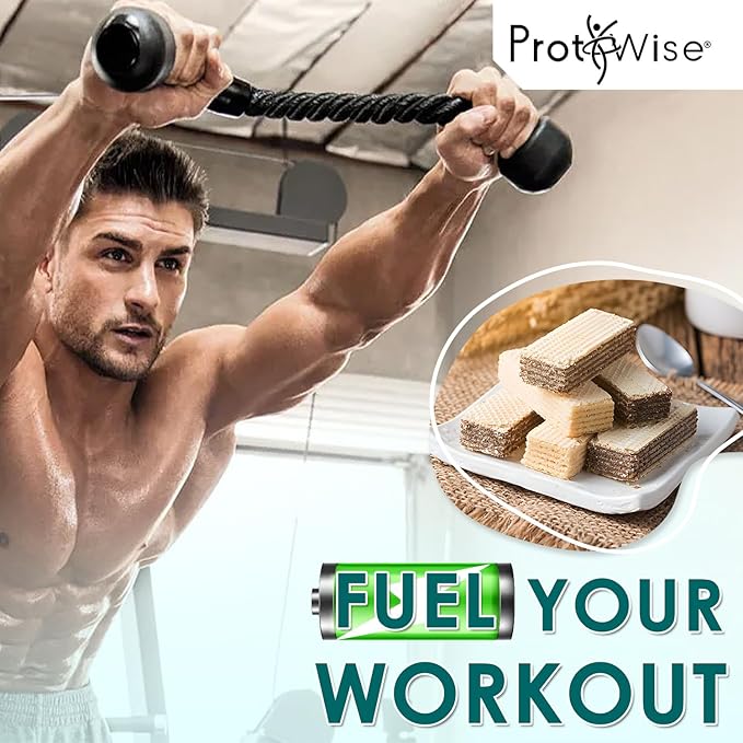 ProtiWise High Protein Wafers | Mocha | 15g Protein Per Serving, Low Carb, Low Sugar, High Fiber Snack | Gluten-Free, Keto-Friendly Diet for Hunger Control & Weight Loss | 5/Box