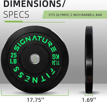 Olympic Bumper Plates Set, 2" Weight Plates for Strength Training & Weightlifting, Paris or Set or Set with Barbell, Multiple Options