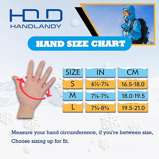 HANDLANDY Waterproof Insulated Work Gloves, 3M Thinsulate Thermal Winter Gloves for Men Women Touch Screen, Warm Ski Snowboard Cold Weather Gloves (Large, Pink)