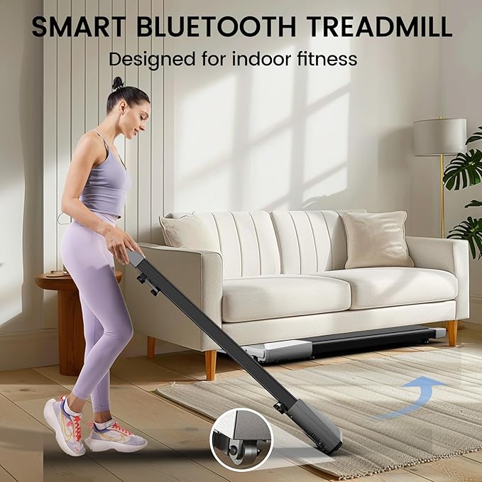 SupeRun Walking Pad, Under Desk Treadmill, 3 in 1 Portable Treadmill with Remote Control LED Display, 2.5 HP Quiet Walking Jogging Machine for Office Home Use, 300 Lbs Capacity