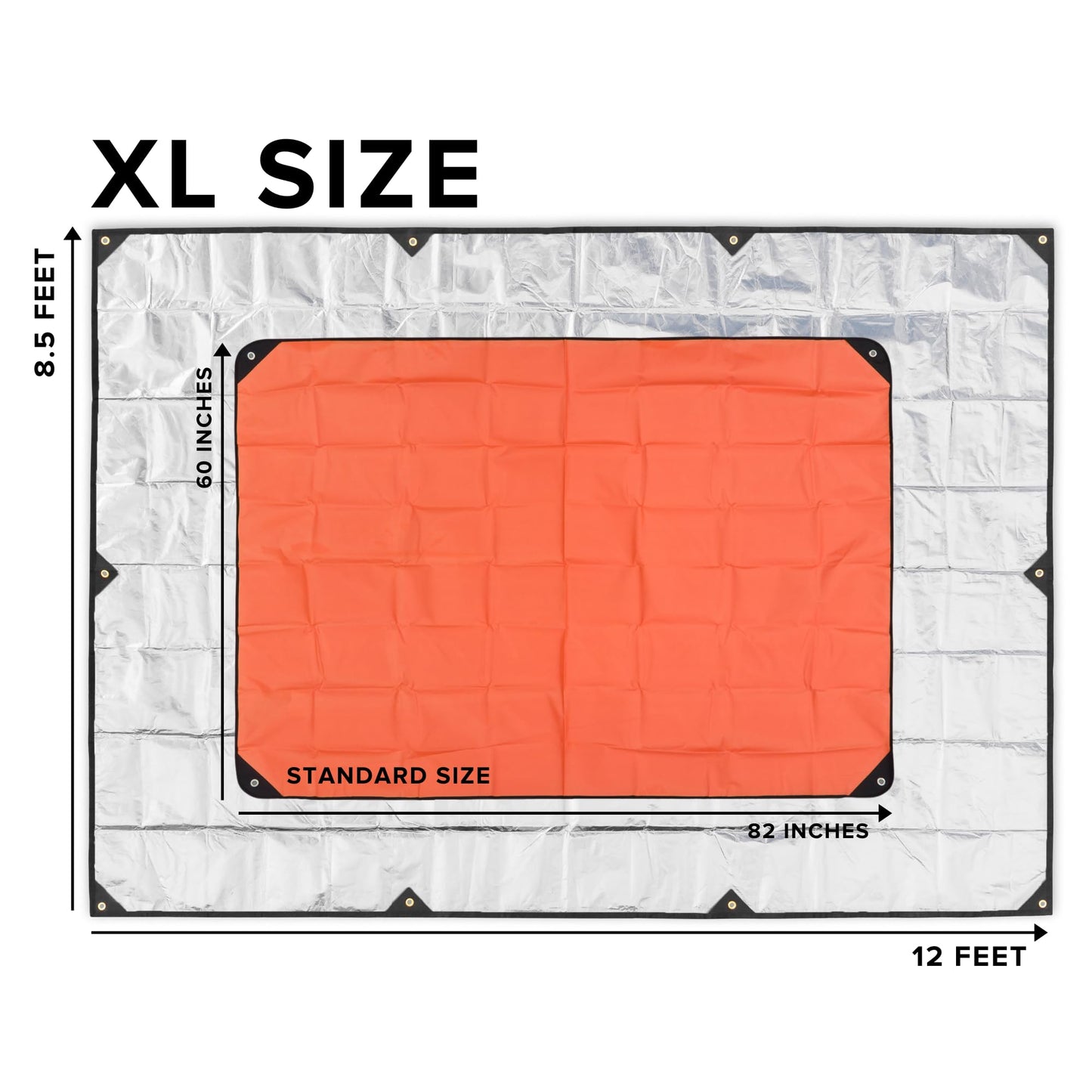 Arcturus XL Heavy Duty Survival Blanket – Insulated Reflective Thermal Camping Tarp - 8.5 FT x 12 FT (Olive Green)