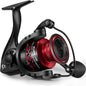 Piscifun Flame Spinning Reels, Lightweight 9+1BB Ultra Smooth Spinning Fishing Reels, 19.8LBs Max Drag, 2000, 3000, 4000, 5000 Series, Red & Blue