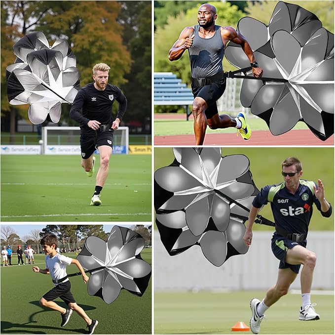 Running Speed Training, 56 inch Speed Drills Resistance Parachute Running Sprint Chute Soccer Football Sport Speed Training