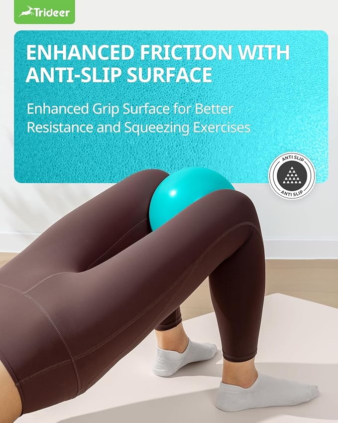 Trideer Pilates Ball - 7-8 inch with Pump, Small Core Ball for Yoga, Barre, Physical Therapy