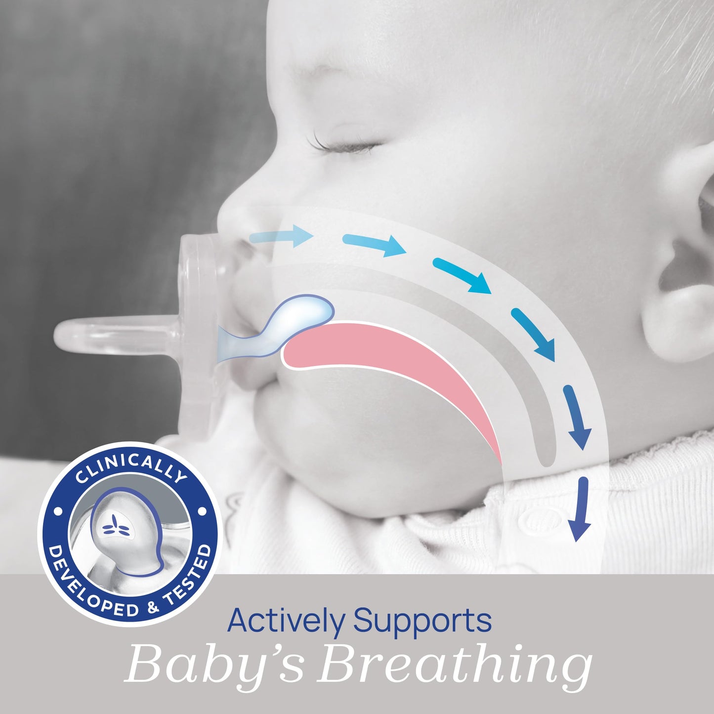 Chicco Orthodontic Pacifier - Physio Comfort Silicone Pacifier for Infants 0-6 Months, 2-Pack