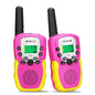 Retevis RT388 Walkie Talkies for Kids, Birthday Gifts for 6 7 8 9 10 11 12 Year Old Girls, 22 CH LCD Flashlight, Pink Walkie Talkies Christmas Gifts Toys for Girls(Pink, 2 Pack)