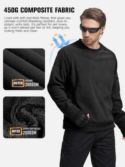 FREE SOLDIER Men's Fleece Pullover, Multiple Style Options