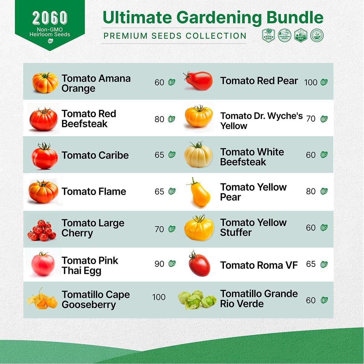 Organo Republic 14 Tomato Seeds and 14 Pepper Seeds Variety Pack Bundle, 2,055+ Non-GMO Heirloom Garden Seeds for Planting Tomatoes and Peppers for Indoor & Outdoor Gardening