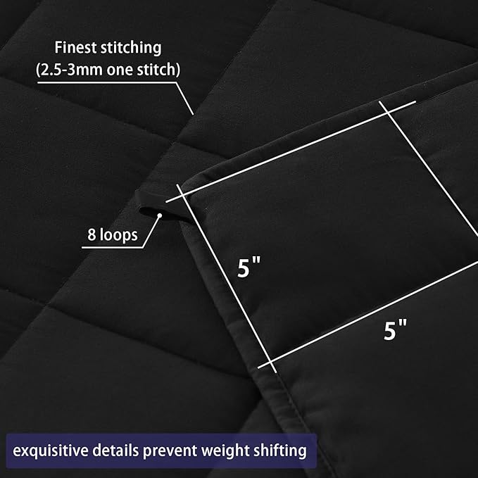 yescool Weighted Blanket for Adults (15 lbs, 60" x 80", Pink Grey) Cooling Heavy Blanket for Sleeping Perfect for 140-160 lbs, Queen Size Breathable Blanket with Premium Glass Bead, Machine Washable
