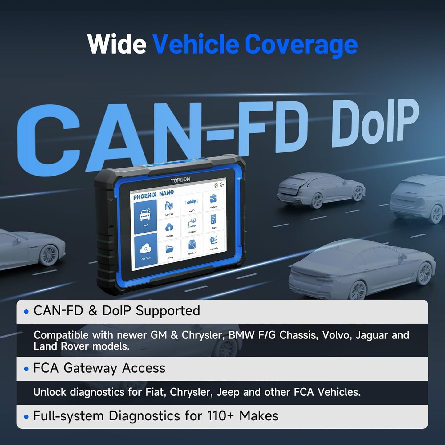 TOPDON Phoenix XLink 2025 New Gen Scan Tool, ECU Pr0gram ming/Online C0ding, Topology Mapping/New CAN Bus/DoIP, Bidirectional Scanner, 41+ Service, V.A.G Guided, Diagnostic Tool for All Vehicles