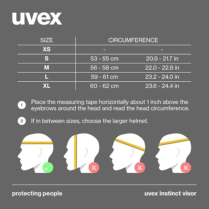uvex Instinct Visor - Adjustable ski & Snowboard Helmet with Integrated Visor for Women & Men - White-Black Matte - Extra Large