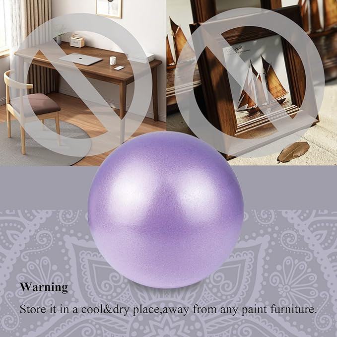 Pilates Ball 9 inch with Pump 5.2oz for Exercise Home Workout Physical Therapy Yoga