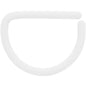 18G 3/8 White Matte D Shape Septum Ring
