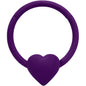 18G 3/8 Purple Matte Little Heart Hinged Segment Ring