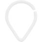 18G 3/8 White Matte Teardrop Cartilage Closure Ring
