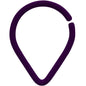 18G 3/8 Dark Purple Matte Teardrop Cartilage Closure Ring