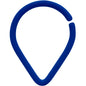 18G 3/8 Blue Matte Teardrop Cartilage Closure Ring