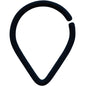 18G 3/8 Black Matte Teardrop Cartilage Closure Ring