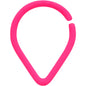 18G 3/8 Pink Matte Teardrop Cartilage Closure Ring
