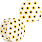 White Acrylic Scores of Sunflowers Double Flare Plug Set
