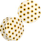 White Acrylic Scores of Sunflowers Double Flare Plug Set