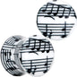 Black White Acrylic Music Notes Double Flare Plug Set