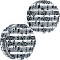 Black White Acrylic Music Notes Double Flare Plug Set