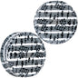 Black White Acrylic Music Notes Double Flare Plug Set