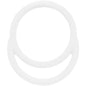 18G 3/8 White Matte Double Circle Hinged Segment Ring