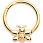 16G 3/8 Gold Tone Simple Stylish Bee Hinged Segment Ring