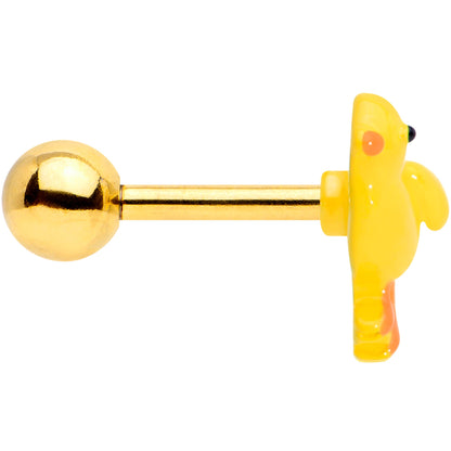16G 1/4 Gold Tone Yellow Easter Chick Cartilage Tragus Earring