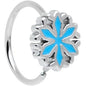 20G 5/16 Simple Blue Snowflake Christmas Nose Hoop