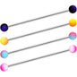 14G Pink Brown Ombre Soft Finish Industrial Barbell 38mm Set of 4