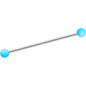 14G Blue White Ombre Soft Finish Industrial Barbell 38mm