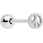 Talking About Peace Symbol Barbell Tongue Ring