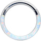 16G 5/16 White Synthetic Opal Implant Grade Titanium Segment Ring