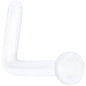 18G 1/4 Clear Bioplast Flat Top L Shape Nose Retainer Set of 10