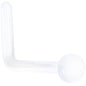 20G 1/4 Clear Bioplast Flat Top L Shape Nose Retainer Set of 10