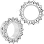 Clear Gem Floral Lotus Screw Fit Tunnel Plug Set