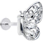 16G 5/16 Clear Gem Lacy Butterfly Labret Monroe Tragus