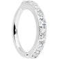 16G 5/16 Clear CZ Gem Forward Facing Closure Ring