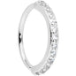 20G 5/16 Clear CZ Gem Forward Facing Nose Hoop