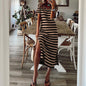 Women's Plus Size Printed Slit Loose Hem Dress