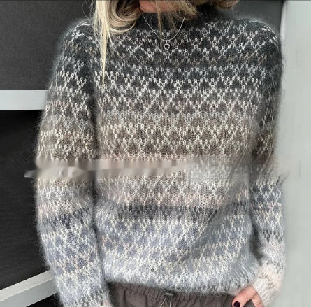 Crew-neck Pullover Knitwear A Trendy Versatile Sporty Jacket
