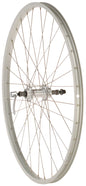Quality Wheels Value Single Wall Series Rear Wheel - 26" QR x 135mm Rim Brake Freewheel Silver Clincher 36H