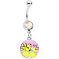 Aurora Gem Pastel Sunset Tree Dangle Belly Ring