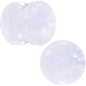 White Cloudy Quartz Double Flare Plug Set