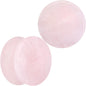 Pink Rose Quartz Round Double Flare Plug Set